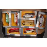 28 various boxed Corgi mixed scale modern release public transport diecasts to include a Sheffield