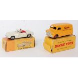 A Dinky Toys boxed playworn diecast group to include No. 113 MGB sports car, and No. 480 Kodak