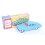 Corgi Toys, 238, Jaguar Mark X, light blue body with red interior, spun hubs, with luggage load,