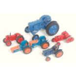 Five various diecast white metal and resin manufactured and kit built tractor models to include a