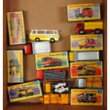 Eight various boxed Matchbox Superfast commercial vehicle and public transport diecasts, all (NM-M,