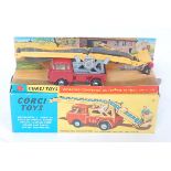 A Corgi Toys No. 64 working conveyor on Ford Control Jeep comprising red body with yellow working