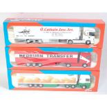 A Tekno 1/50 scale boxed road haulage diecast group to include a Dijco Greenery DAF 95.480 tractor