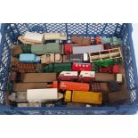 One tray containing a collection of various white metal and resin kit built commercial vehicles to