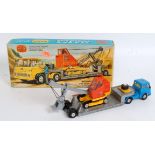 A Corgi Toys gift set No. 27 machinery carrier with Priestman cub shovel comprising of blue and