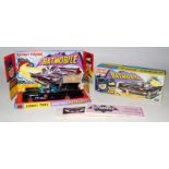 A Corgi Toys No. 267 Rocket Firing Batmobile comprising of gloss black body with Batman and Robin