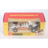 A Corgi Toys Whizz Wheels No. 151 Yardley Maclaren M19A F1 racing car, comprising of orange and