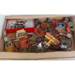 One tray containing a quantity of various mixed lead and hollow cast and diecast farm miniatures, to