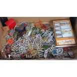 One tray containing a quantity of various lead hollow cast and white metal spares and accessories