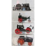 Four various diecast white metal and resin manufactured and handbuilt agricultural tractors, mixed