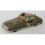 A Marx Toys of the United States tinplate and friction drive model of a USA military staff car,