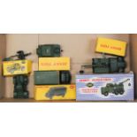 Five various boxed Dinky Toy military diecasts, some boxes with minor damage, examples to include