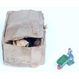 A Britains incomplete two dozen trade box of No. 547 Man with Wheelbarrow, 10+ examples, all