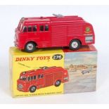 A Dinky Toys No. 276 Airport Fire Tender with flashing light comprising of red body with spun