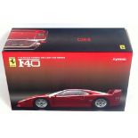 A Kyosho No. 08602A 1/12 scale of a Ferrari F40 finished in Ferrari red with black interior and