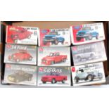 9 various boxed as issued Lindberg and AMT/ERTL 1/25 scale plastic 4x4 and Street Machine Classic