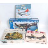 Four various boxed diecast and plastic model kits to include a Corgi Aviation Archive No. AA30002