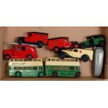 Eight various loose Dinky Toy diecasts mixed emergency services and public transport to include