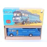 A Corgi Toys No. 1126 Ecurie Ecosse racing car transporter, comprising of dark metallic blue body