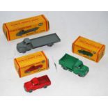 Three various boxed 00 Dinky Toy diecasts to include No. 066 Bedford flat truck, No. 065 Morris