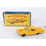 A Matchbox 1/75 series No. 20C Chevrolet Impala taxi, comprising of orange to yellow body with cream