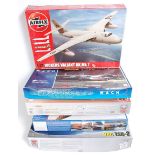 Five various boxed mixed scale plastic aircraft kits to include Airfix Revell and Mach 2, examples