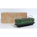 A Jep 0 gauge boxed No. 6059L SNCF BB-8101 locomotive finished in green with silver pantographs