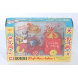 A Corgi Toys No. 859 Magic Roundabout Mr McHenry's Trike and Zebedee box, in the original blue and
