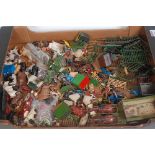 One tray containing a quantity of various lead and hollow cast farming and civilian miniatures, to