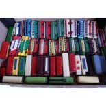 Two trays containing a large quantity of various diecast, white metal and resin 1/76 scale public