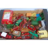 A quantity of various loose Britains Dinky Toys, Vintage Elite and other farming and civilian