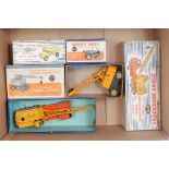 Four various boxed and playworn Dinky toy commercial vehicles to include No. 972 Coles 20 ton