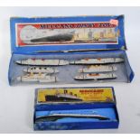 A Dinky Toys pre-war Ocean liner boxed, model group to include gift set No. 51 famous liners,