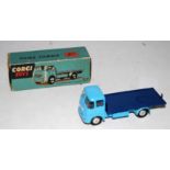 A Corgi Toys No. 457 ERF model 44G platform lorry comprising two-tone blue body with flat spun