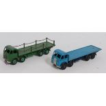 A Dinky Toys loose playworn Foden diecast group, two examples to include a First Type cab, Foden