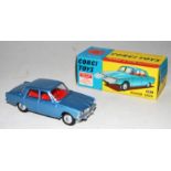 Corgi Toys, No. 252 Rover 2000 metallic light blue, red interior, tiny factory flaw on bonnet (NM,