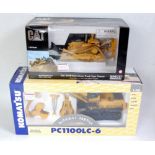 A Norscot and Joal 1/50 scale box construction vehicle diecast to include a Joel No. 401 Komatsu