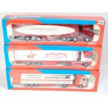 A Tekno 1/50 scale boxed road transport diecast group to include a PM Transport DAF XF 530 with