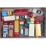 One tray containing a quantity of various playworn Dinky Toys to include a No. 930 Bedford Pallet