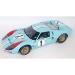 An Exoto Racing Legends model No. LMC10011 1/10 scale model of a 1966 Exoto Ford GT 40 Mk2, finished