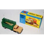 A Corgi Toys No. 484 Dodge Kew Fargo livestock transporter with animals, comprising of tan cab