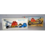 A Corgi Toys Gift Set No. 27 machinery carrier Bedford tractor unit and Priestman cub shovel, housed