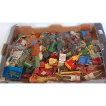 One tray containing a quantity of various lead, hollow cast and plastic farm miniatures to include