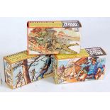 A Britains miniset series boxed plastic figure group to include No. 10612 Cowboys & Indian, No.