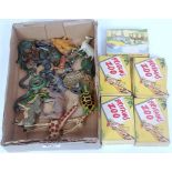 One tray containing a quantity of various lead hollow cast zoo miniatures to include Britains zoo