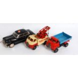 A Triang Minic tinplate and modern release Japanese tinplate saloon and commercial vehicle group,