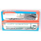 A Tekno 1/50 scale boxed road haulage diecast group to include a Henry Mijderwijk Transport Scania