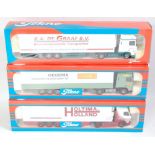 A Tekno 1/50 scale boxed road haulage diecast group to include a Holtima Volvo 520 tractor unit with