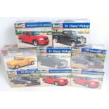 Eight various boxed Revell 1/25 scale Classic Car and 4x4 kits all appear as issued, some duplicates