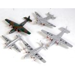 Five various loose Dinky toy aircraft to include Ensign Class Airliner, a Viking aircraft, a